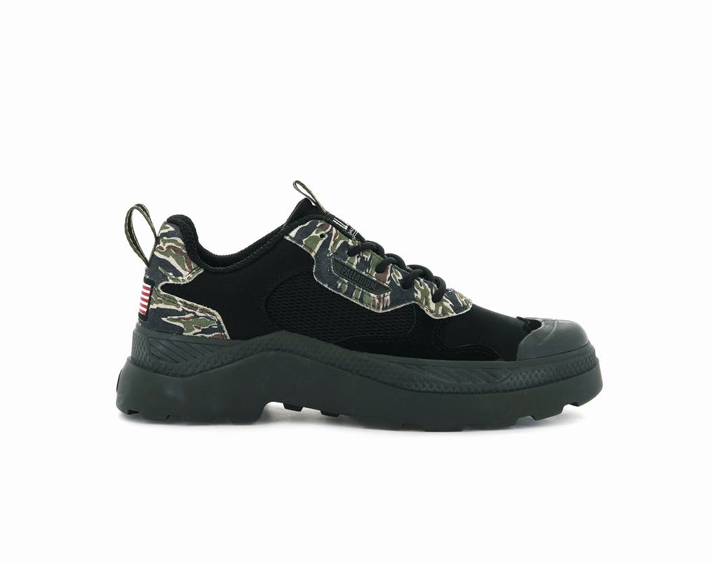 Palladium Pallakix 90 Low Camo Men's Low Top Sneakers Black/Multicolor (QEPK07954)